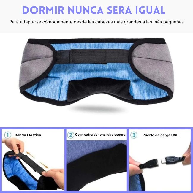 SleepBand Pro™ | Antifaz para dormir con bluetooth