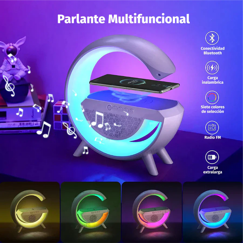 Parlante Bluetooth, Radio FM y Cargador Wireless